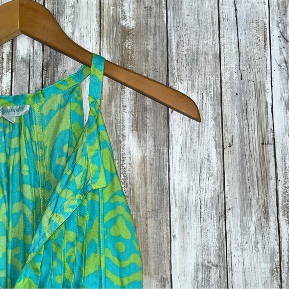 Escapada Green & Blue Sleeveless Blouse - Picture 4 of 6